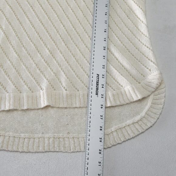 Lou & Grey Loft Cream Pullover Funnel Neck Wool Alpaca Blend Knit Sweater M - Picture 6 of 11